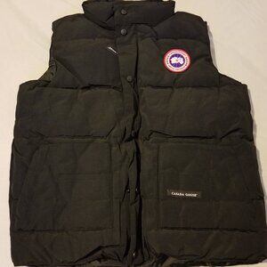 Mens Canada Goose Full Zip Vest L Large Black Puffer Down Outdoor Hiking